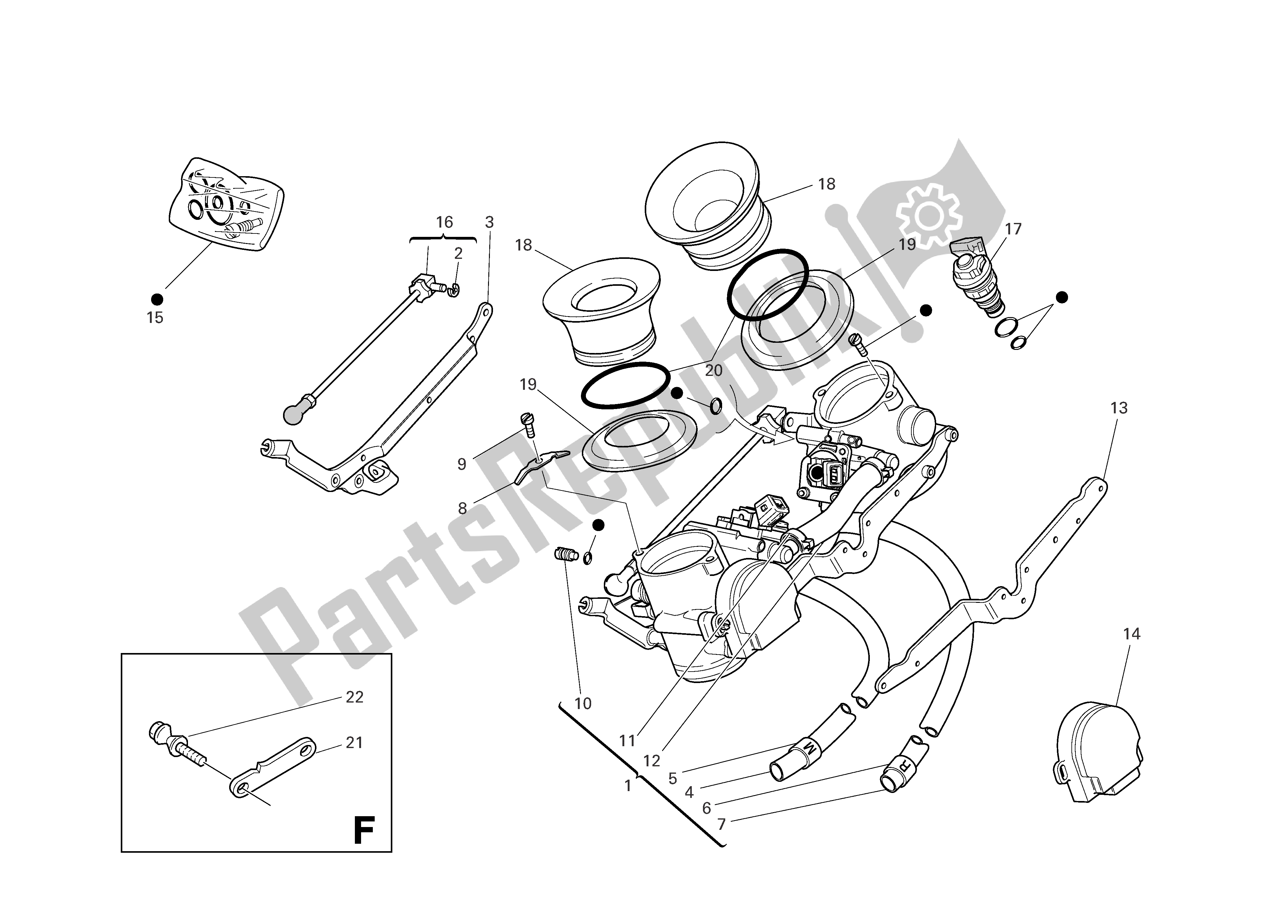 Todas las partes para Cuerpo Del Acelerador de Ducati Sporttouring 4 S ABS 996 2005