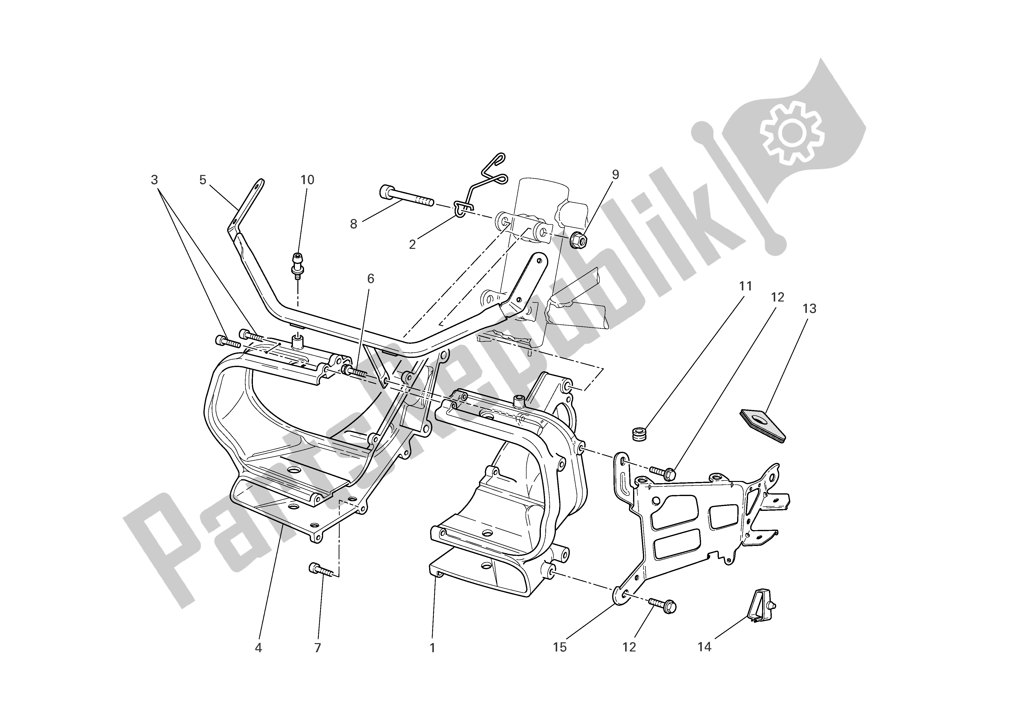 Alle onderdelen voor de Koplamp Houder van de Ducati Sporttouring 4 S ABS 996 2005