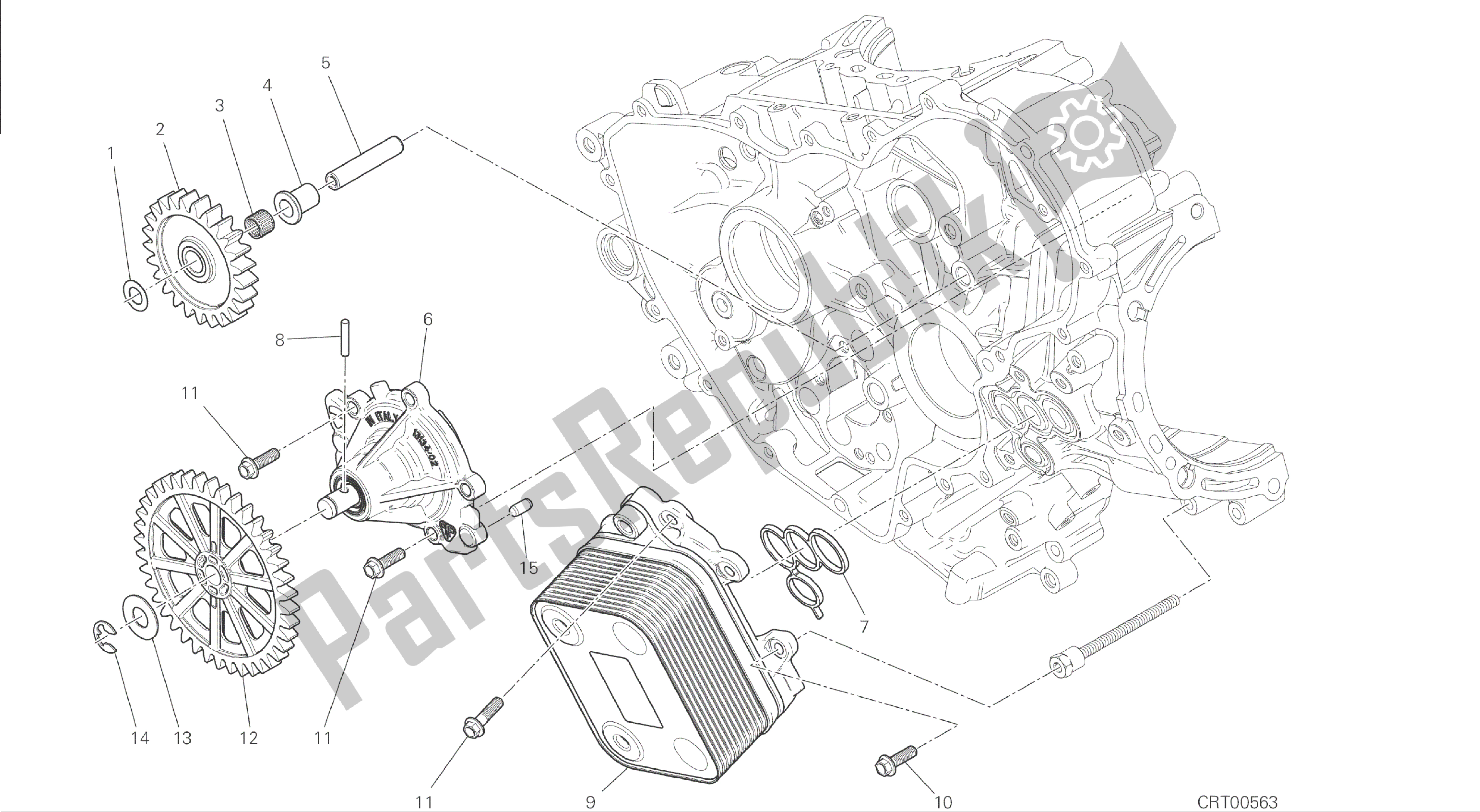 Alle onderdelen voor de Tekening 011 - Pompa Acqua [mod: 1199 Abs; Xst: Aus, Bra, Chn, Eur, Fra, Jap] Group Engine van de Ducati Panigale ABS 1199 2014