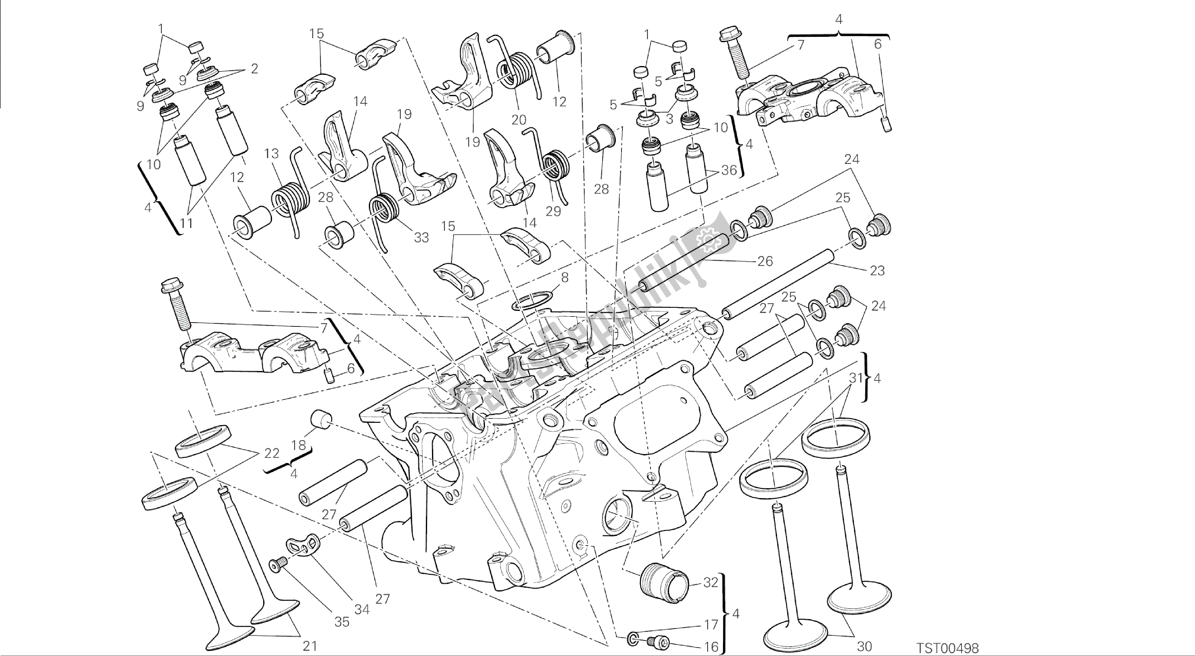 Alle onderdelen voor de Tekening 015 - Verticale Kop [mod: 1199 Abs; Xst: Aus, Bra, Chn, Eur, Fra, Jap] Groepsmotor van de Ducati Panigale ABS 1199 2014