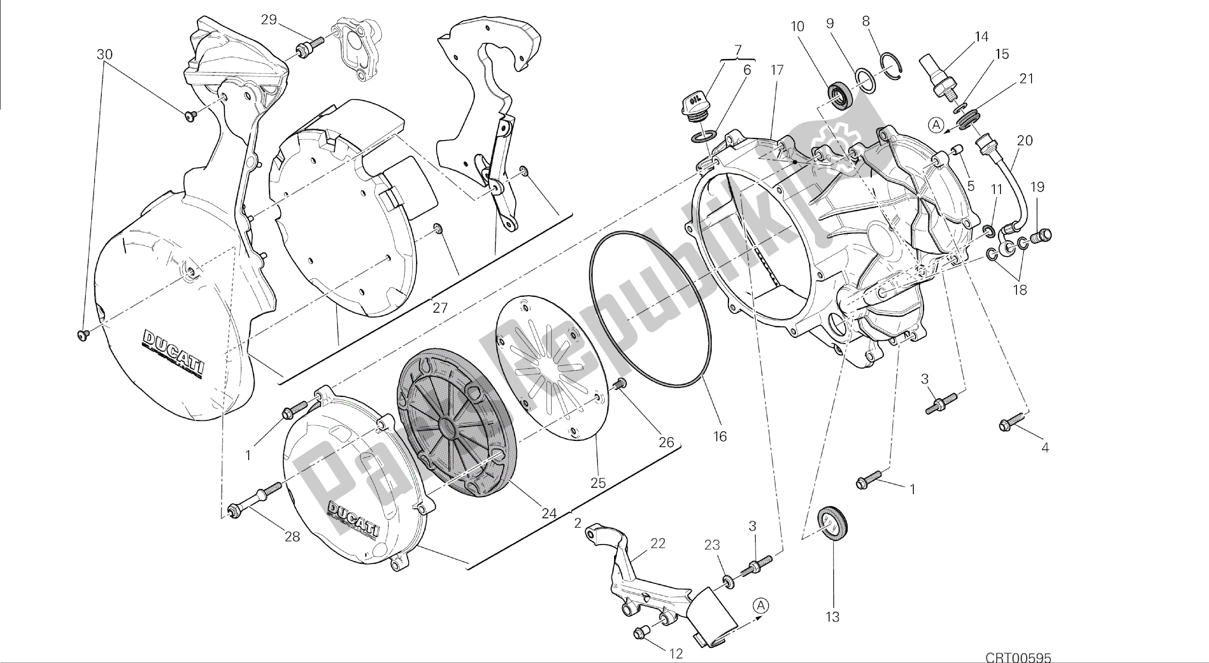 Alle onderdelen voor de Tekening 05a - Koppelingszijde Carterdeksel (jap) [mod: 1199 Abs; Xst: Jap] Groepsmotor van de Ducati Panigale ABS 1199 2014