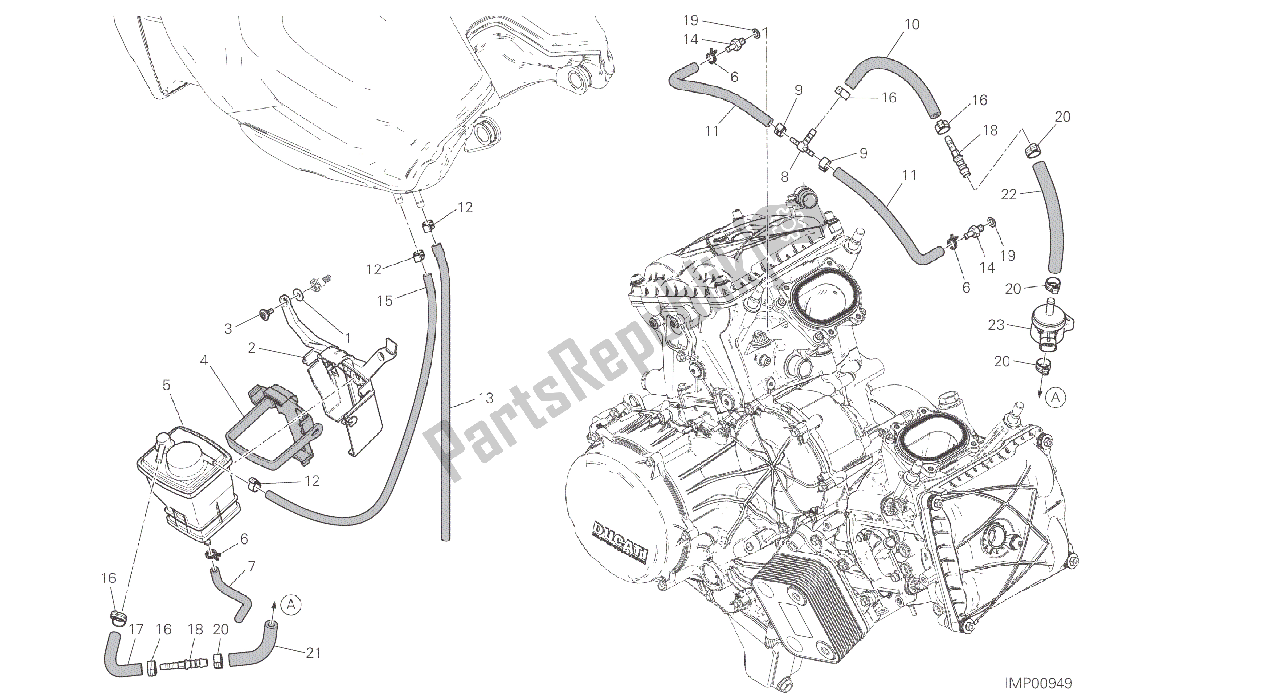 Alle onderdelen voor de Tekening 035 - Busfilter [mod: 1299; Xst: Twn] Groepsframe van de Ducati Panigale ABS 1299 2016