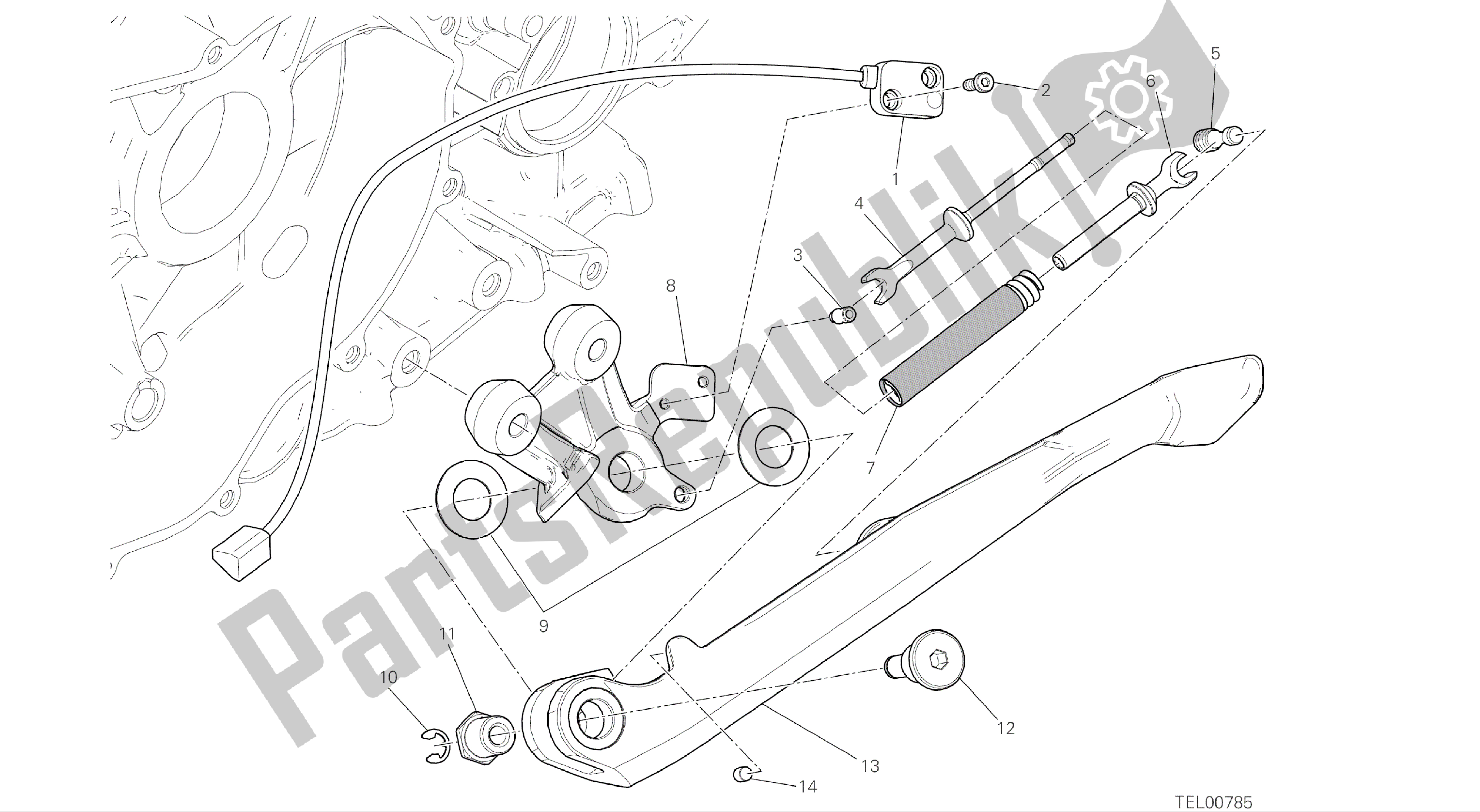 Alle onderdelen voor de Tekening 22a - Standaard [mod: 1299; Xst: Aus, Eur, Fra, Jap, Twn] Groepsframe van de Ducati Panigale ABS 1299 2016