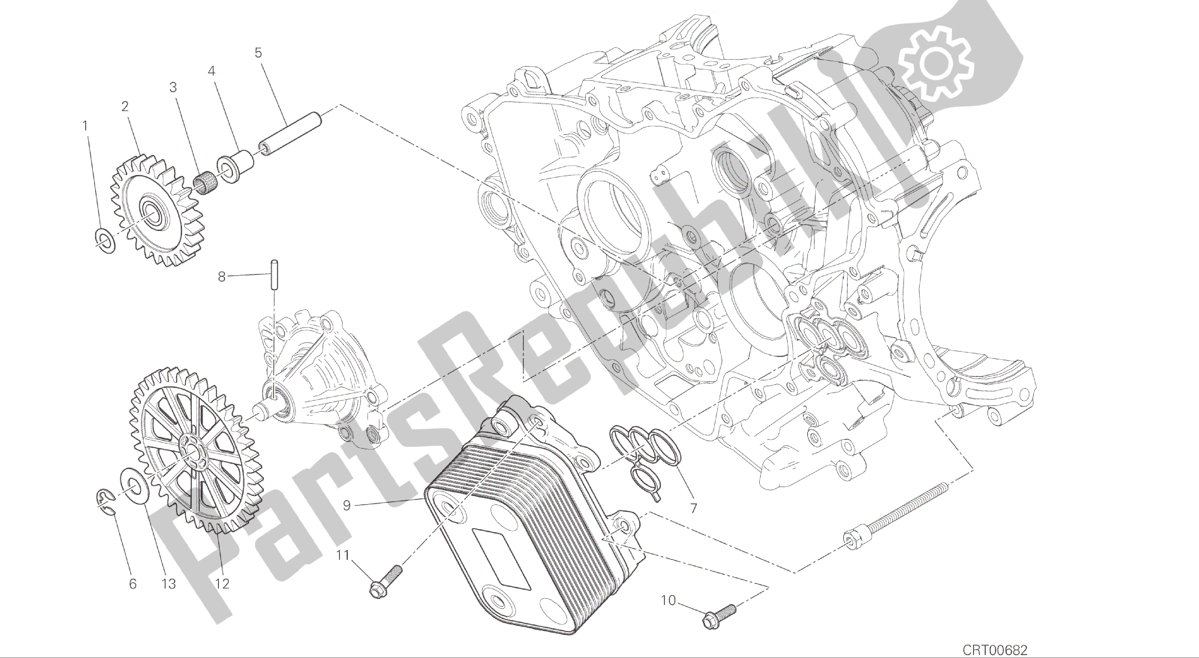 Alle onderdelen voor de Tekening 011 - Pompa Acqua [mod: 1299; Xst: Aus, Eur, Fra, Jap, Twn] Groepsmotor van de Ducati Panigale ABS 1299 2016