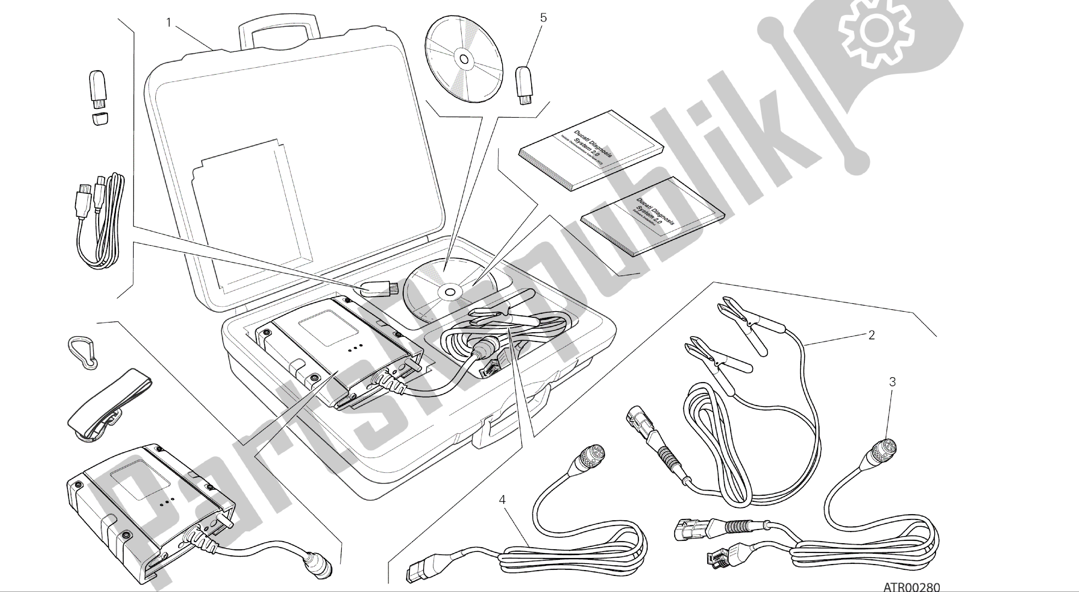 Alle onderdelen voor de Tekening 001 - Dds (2) Tester [mod: 1299; Xst: Aus, Eur, Fra, Jap, Twn] Groepstools van de Ducati Panigale ABS 1299 2016
