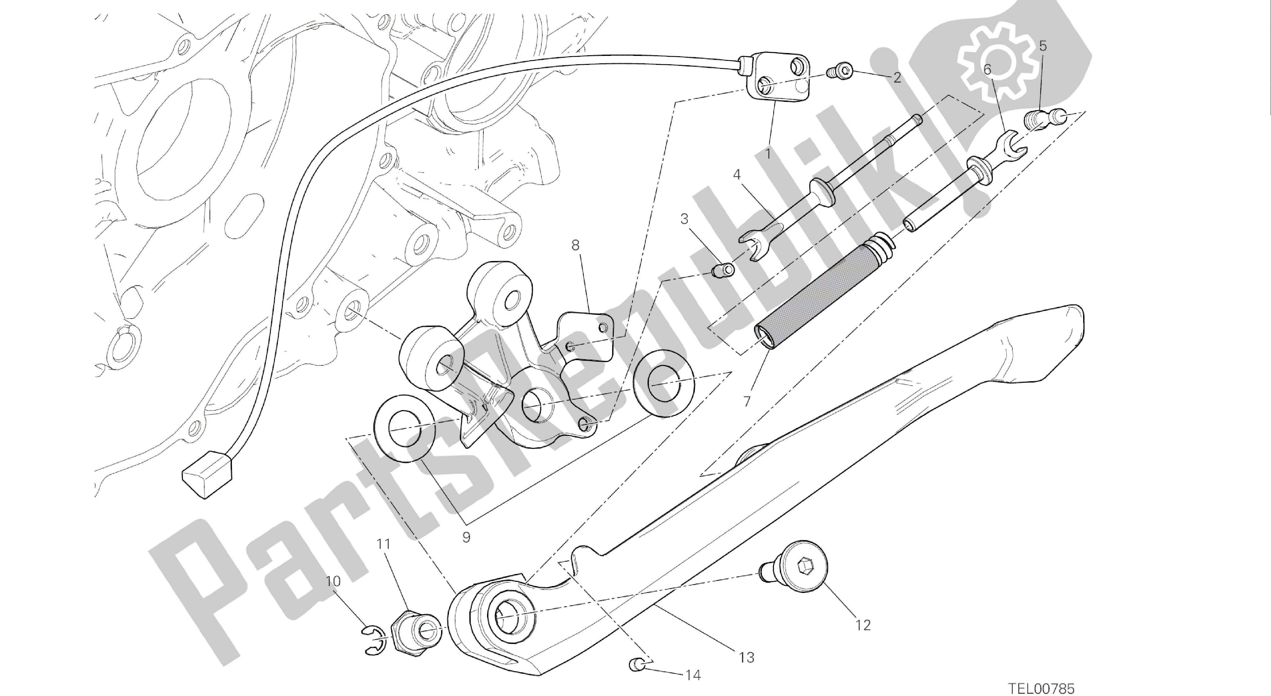 Alle onderdelen voor de Tekening 22a - Standaard [mod: 1299s; Xst: Aus, Eur, Fra, Jap, Twn] Groepsframe van de Ducati Panigale S ABS 1299 2016
