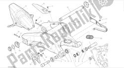 tekening 28a - forcellone posteriore [mod: 899 abs; xst: aus, eur, fra, jap, twn] groepsframe