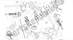 disegno 021 - semimanubri - ammortizzatore di sterzo [mod: 899abs; xst: aus, eur, fra, jap, twn] cornice di gruppo