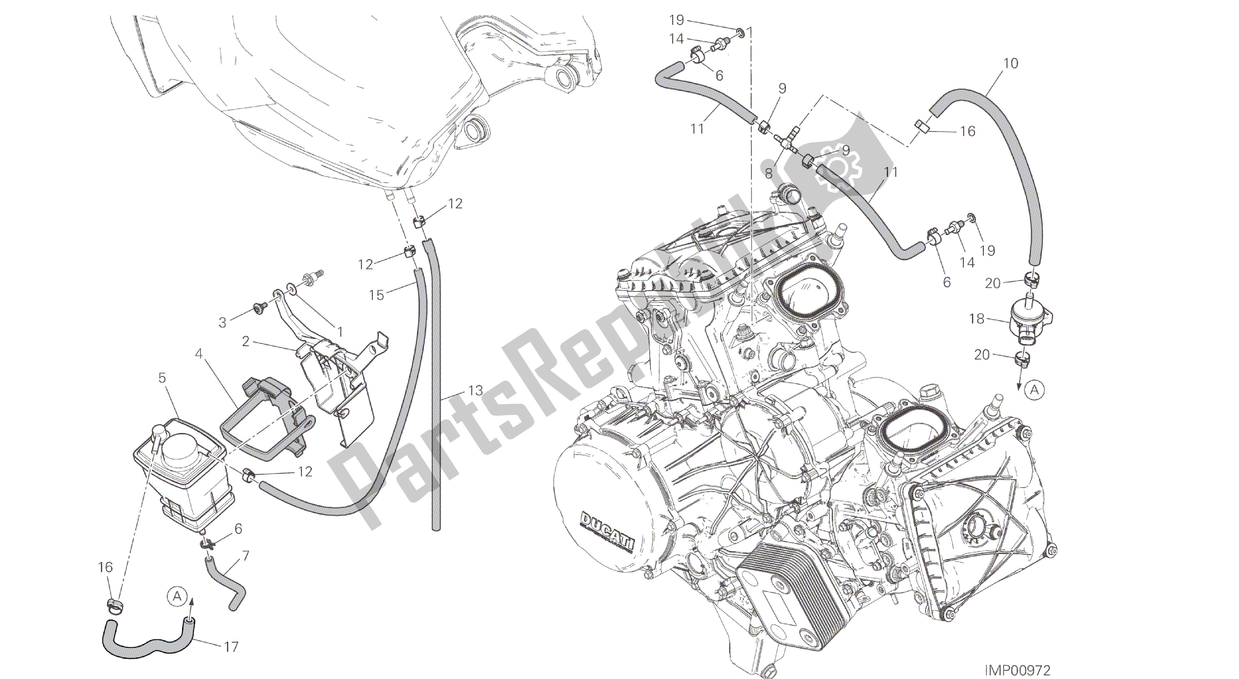Todas as partes de Desenho 035 - Filtro De Caixa [mod: 959. 959 Aws] Quadro De Grupo do Ducati Panigale 959 2016