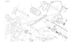 dessin 002 - groupe de commande de changement de vitesse [mod: 959,959 aws] moteur de groupe