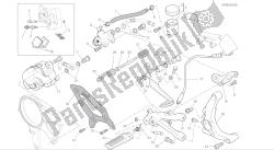 disegno 025 - freno posteriore [xst: cal, cdn] cornice del gruppo