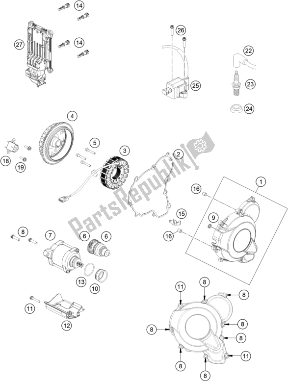 Tutte le parti per il Sistema Di Accensione del Gasgas EC 250 EU 2021