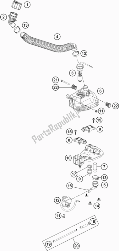 All parts for the Lubricating System of the Gasgas EC 250 EU 2021