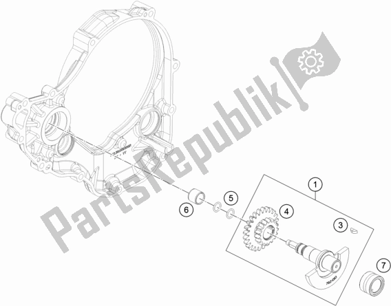 All parts for the Balancer Shaft of the Gasgas EC 250F EU 2021