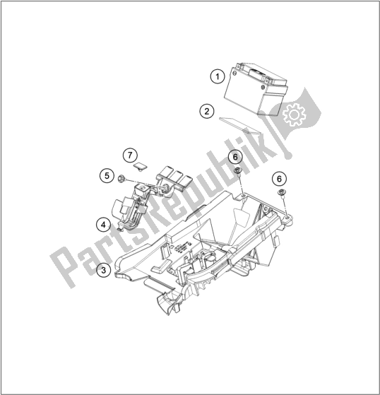 All parts for the Battery of the Gasgas EC 250F EU 2021