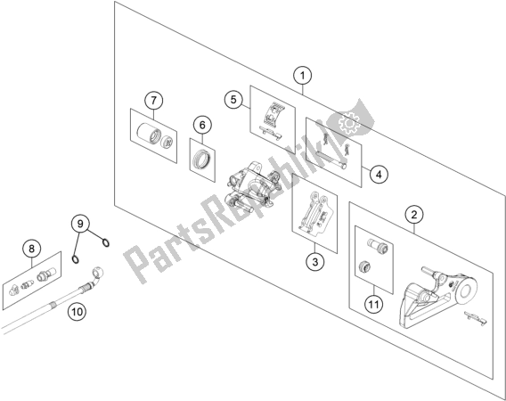 Tutte le parti per il Pinza Freno Posteriore del Gasgas EC 250F EU 2021