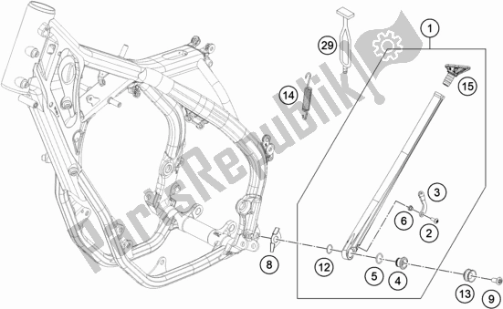 All parts for the Side / Center Stand of the Gasgas EC 250F EU 2021