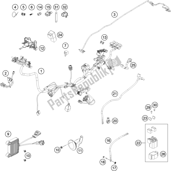 Todas as partes de Chicote De Fiação do Gasgas EC 250F EU 2021