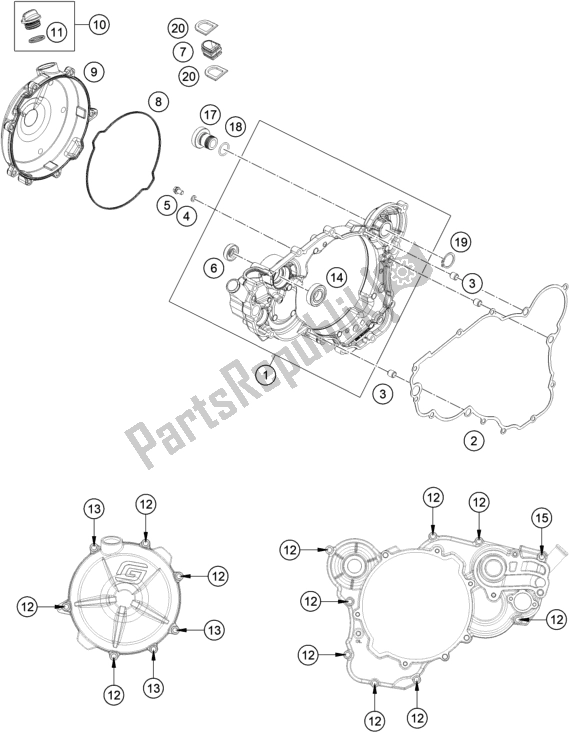 Todas as partes de Tampa Da Embreagem do Gasgas EC 300 EU 2021