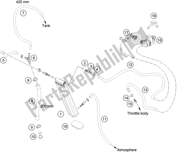 Todas as partes de Vasilha Evaporativa do Gasgas EC 300 EU 2021