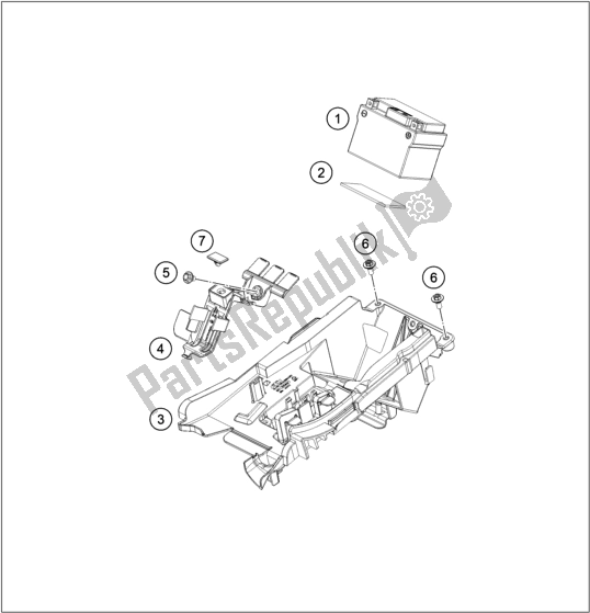 All parts for the Battery of the Gasgas EC 350F EU 2021