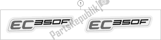 All parts for the Decal of the Gasgas EC 350F EU 2021