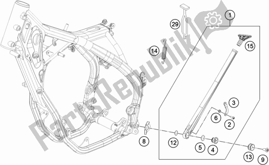 Todas las partes para Soporte Lateral / Central de Gasgas EC 350F EU 2021