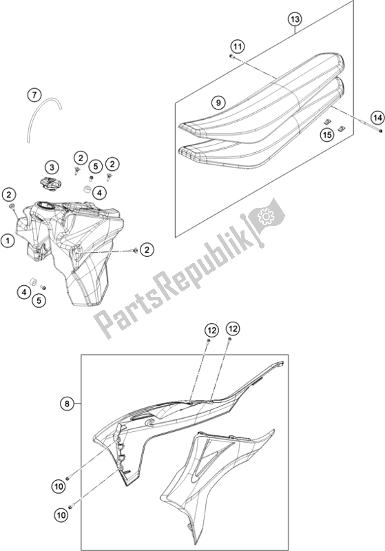 All parts for the Tank, Seat of the Gasgas EC 350F EU 2021