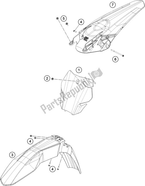 Toutes les pièces pour le Masque, Ailes du Gasgas MC 125 EU 2021