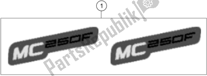 All parts for the Decal of the Gasgas MC 250F EU 2021