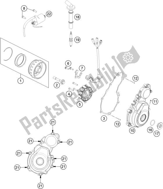 All parts for the Ignition System of the Gasgas MC 250F EU 2021