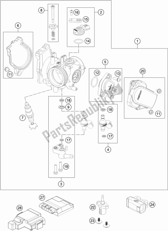 Toutes les pièces pour le Corps De Papillon du Gasgas MC 250F EU 2021