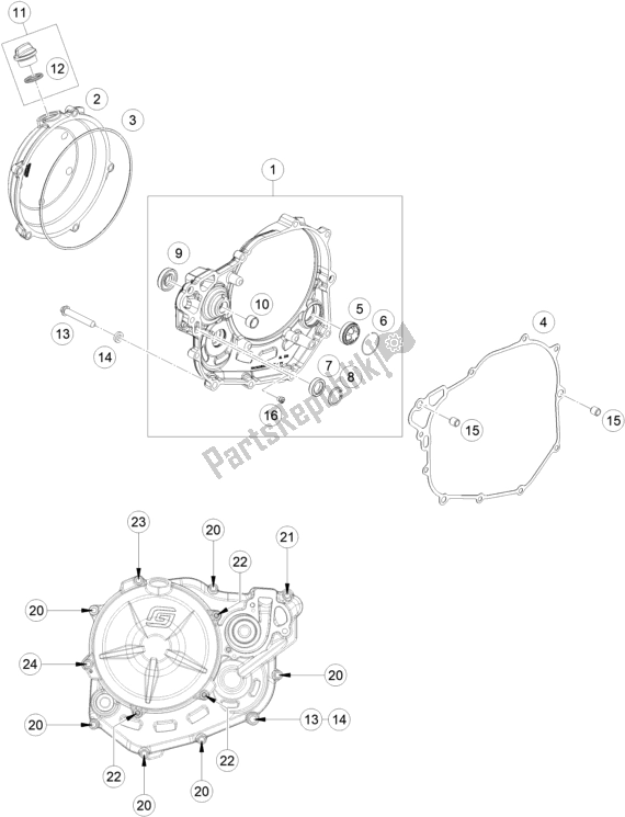 Todas las partes para Tapa Del Embrague de Gasgas MC 450F EU 2021