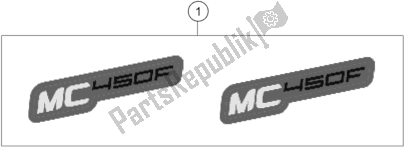 All parts for the Decal of the Gasgas MC 450F EU 2021