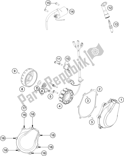 All parts for the Ignition System of the Gasgas MC 450F EU 2021