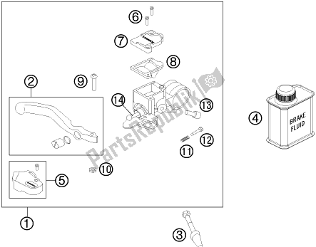 Toutes les pièces pour le Front Brake Control du Gasgas MC 50 EU 2021