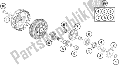 All parts for the Transmission of the Gasgas MC 50 EU 2021