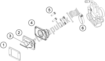 All parts for the Reed Valve Case of the Gasgas MC 65 EU 2021