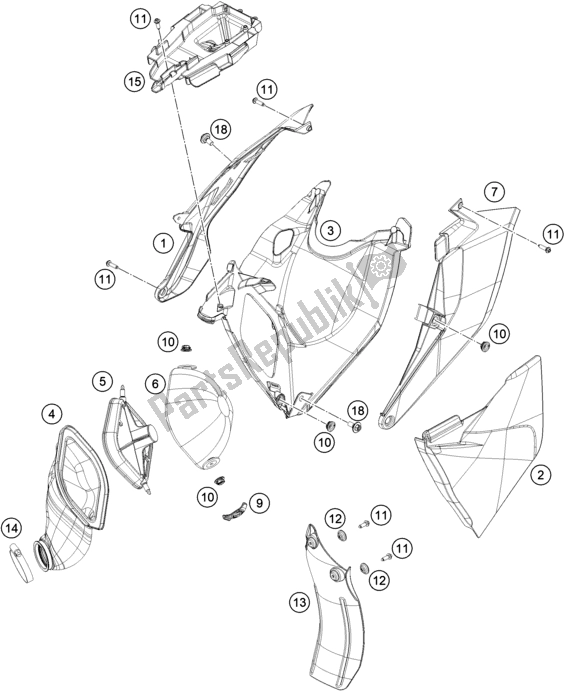 All parts for the Air Filter of the Gasgas MC 85 19/ 16 EU 851916 2021