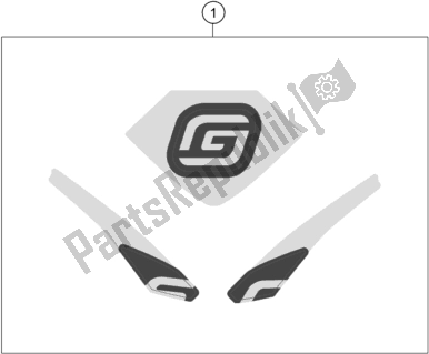 All parts for the Decal of the Gasgas MC 85 19/ 16 EU 851916 2021