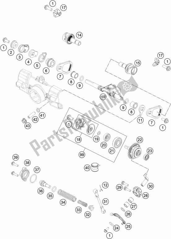 All parts for the Exhaust Control of the Gasgas MC 85 19/ 16 EU 851916 2021