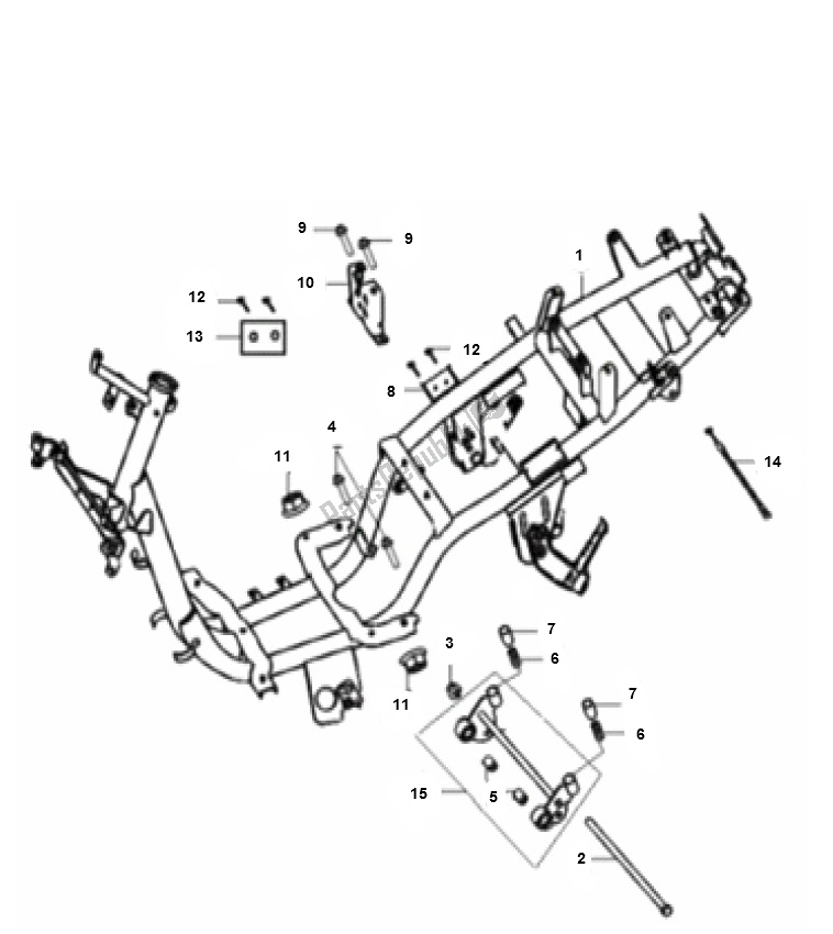 Alle onderdelen voor de Frame van de Generic Cracker Limited WIT 09 25 KM H 50 2000 - 2010