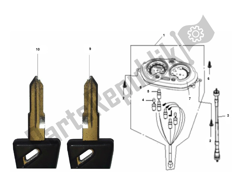 Alle onderdelen voor de Cockpit van de Generic Cracker Limited WIT 09 25 KM H 50 2000 - 2010