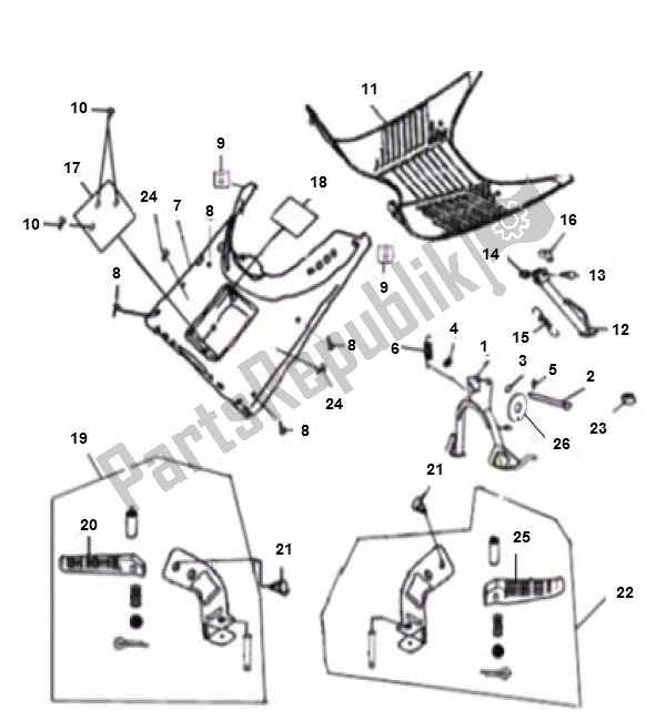 Tutte le parti per il Pedana del Generic Cracker Zwart 10 25 KM H 50 2000 - 2010