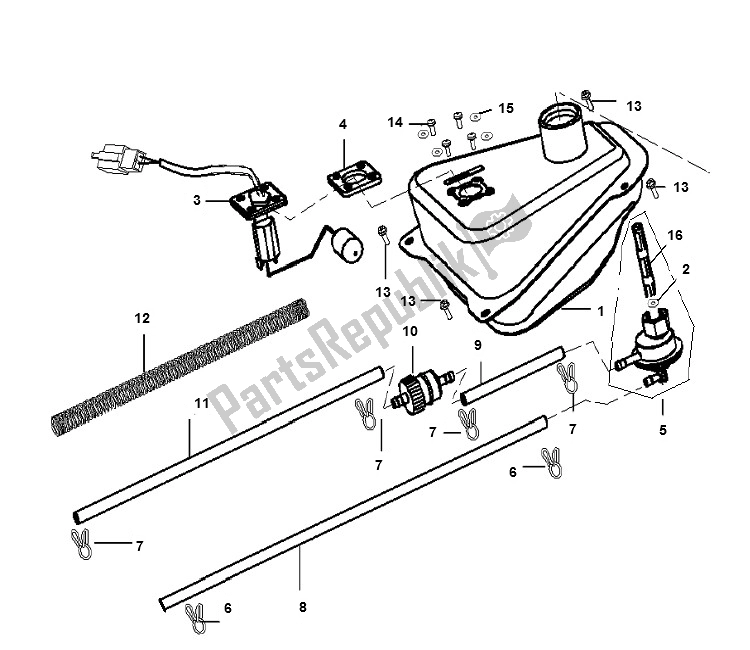 Todas las partes para Depósito De Combustible de Generic Ideo WIT 10 25 KM H 50 2000 - 2010