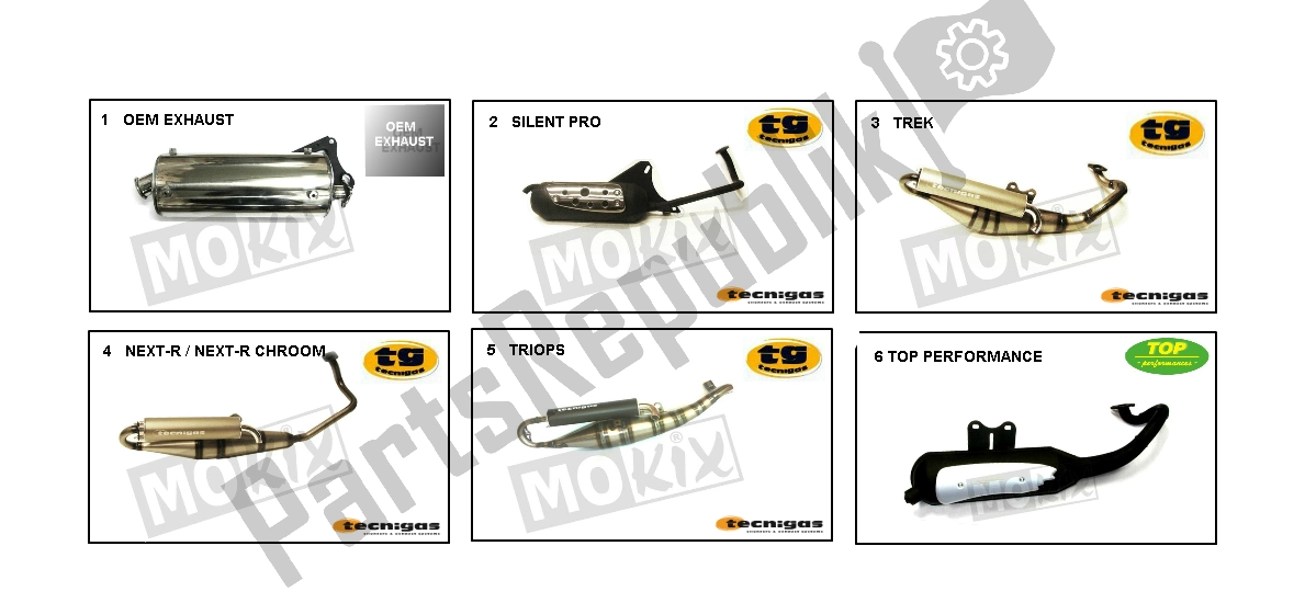 All parts for the Exhaust of the Generic Ideo Zwart 07 25 KM H 50 2000 - 2010