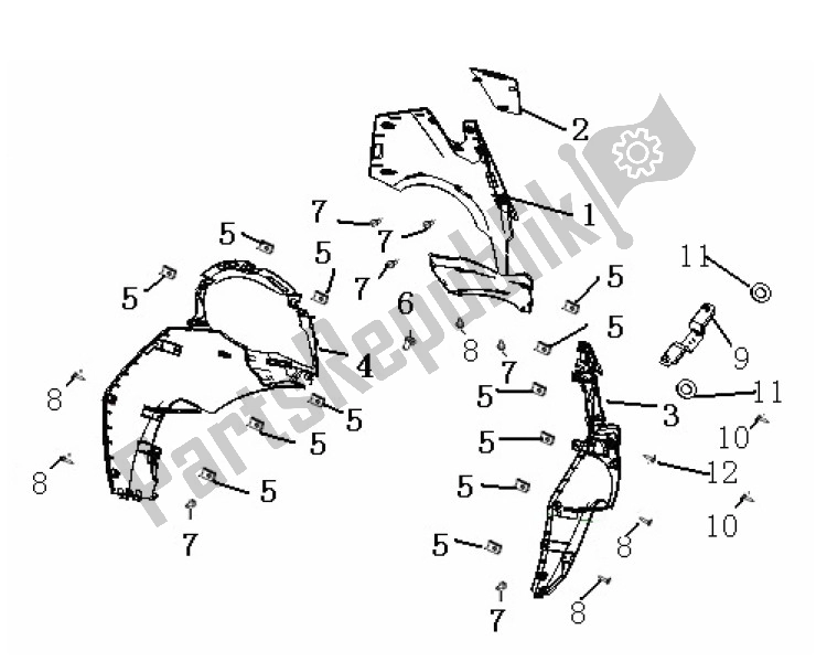 Toutes les pièces pour le Voorscherm du Generic Ideo Zwart 10 25 KM H 50 2000 - 2010