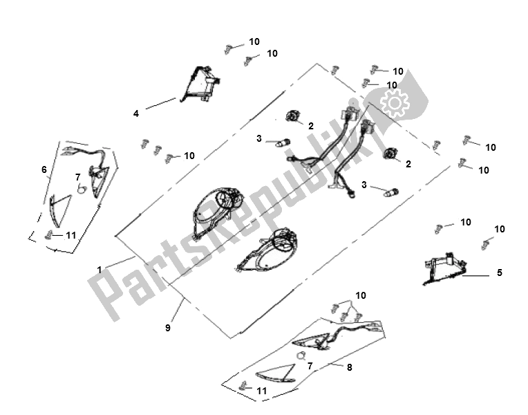 Todas as partes de Richting Aanwijzer do Generic Ideo Zwart 10 45 KM H 50 2000 - 2010