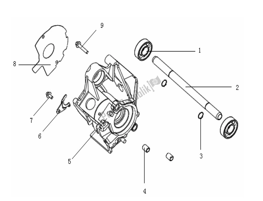 Tutte le parti per il Carterhelft del Generic XOR Stroke ZW 09 45 KM H 50 2000 - 2010