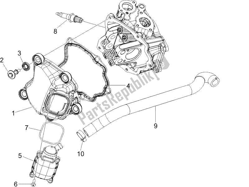 Todas las partes para Cubierta De Tapa De Cilindro de Gilera Runner 125 VX 4T E3 UK 2006